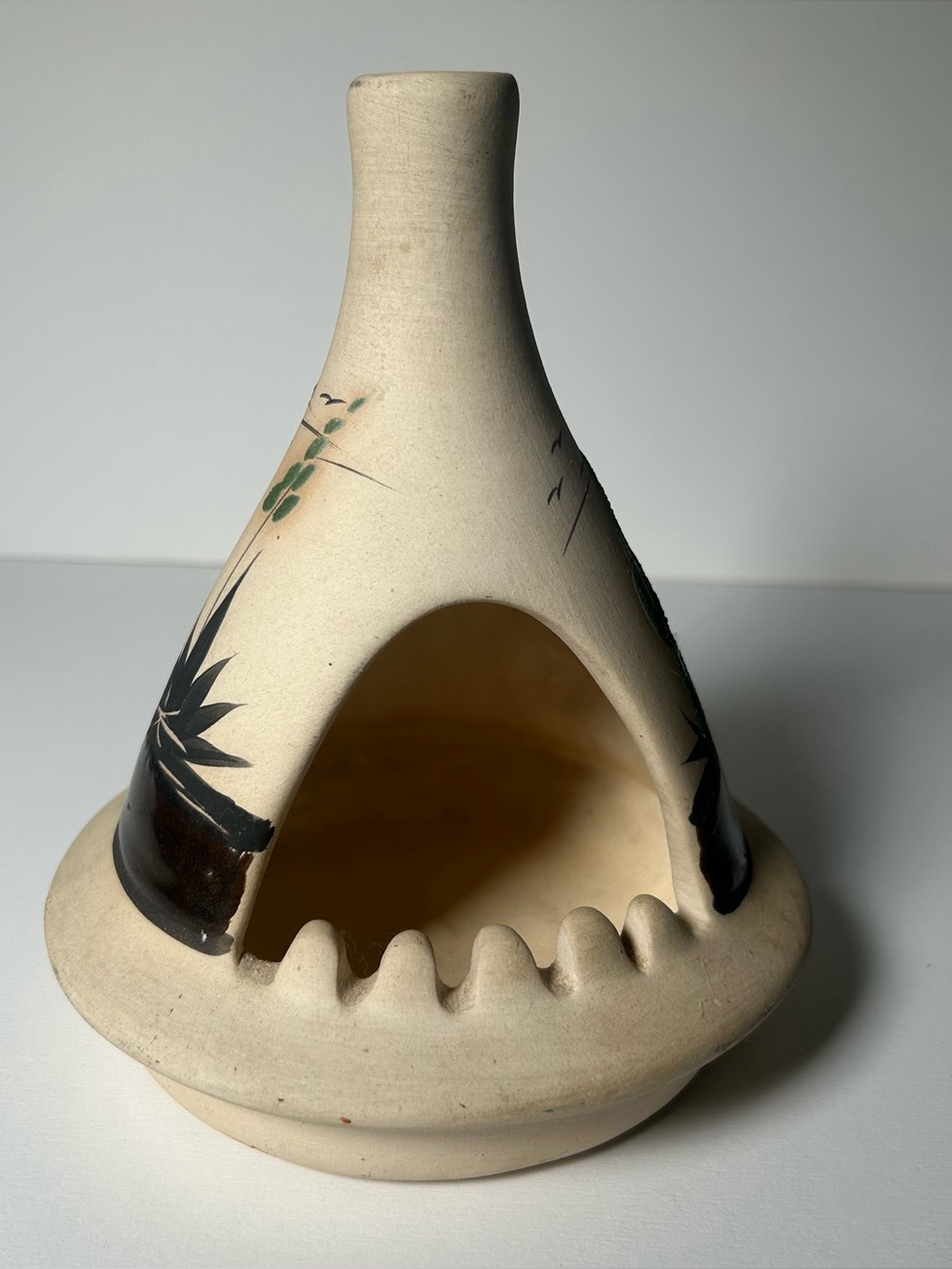 Vintage Tawa Desert Pueblo Pottery #15 Teepee Ashtray Incense Burner Southwest